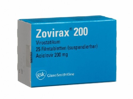 Ліки Зовіракс (Zovirax) 200 MG - 25 табл.